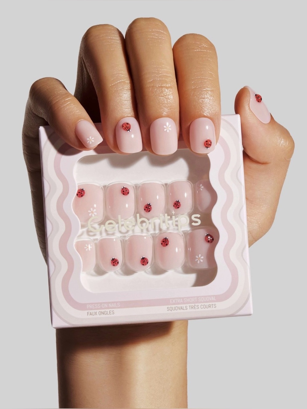 Celebritips Extra Short Squoval Press On Nails My Little Guest NIB